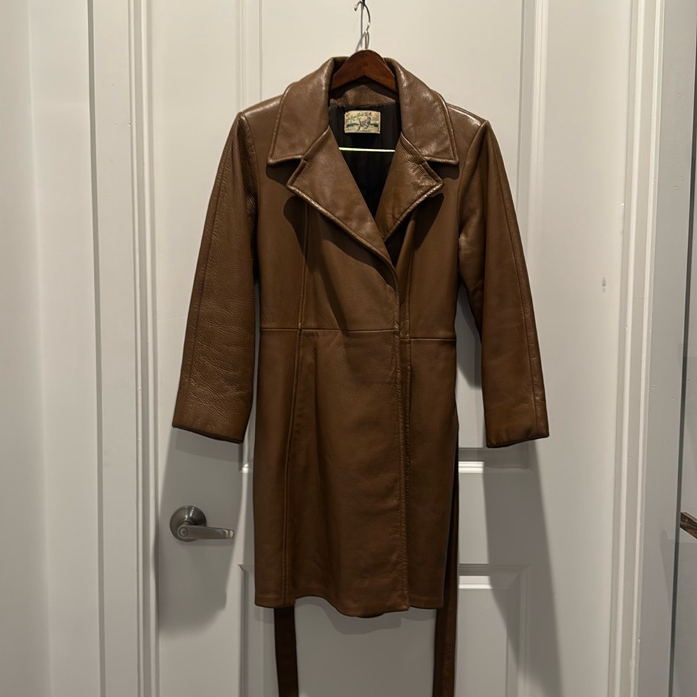 Vintage Authentic Deerkin Leather Long Coat - Custom Coat Company